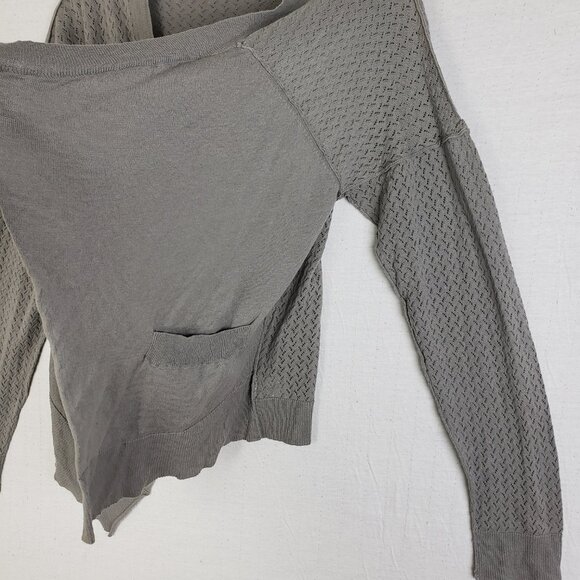 Pete & Greta Johnny Was Cardigan Open Front Lightweight Knit Cotton size L Gray - Picture 4 of 10